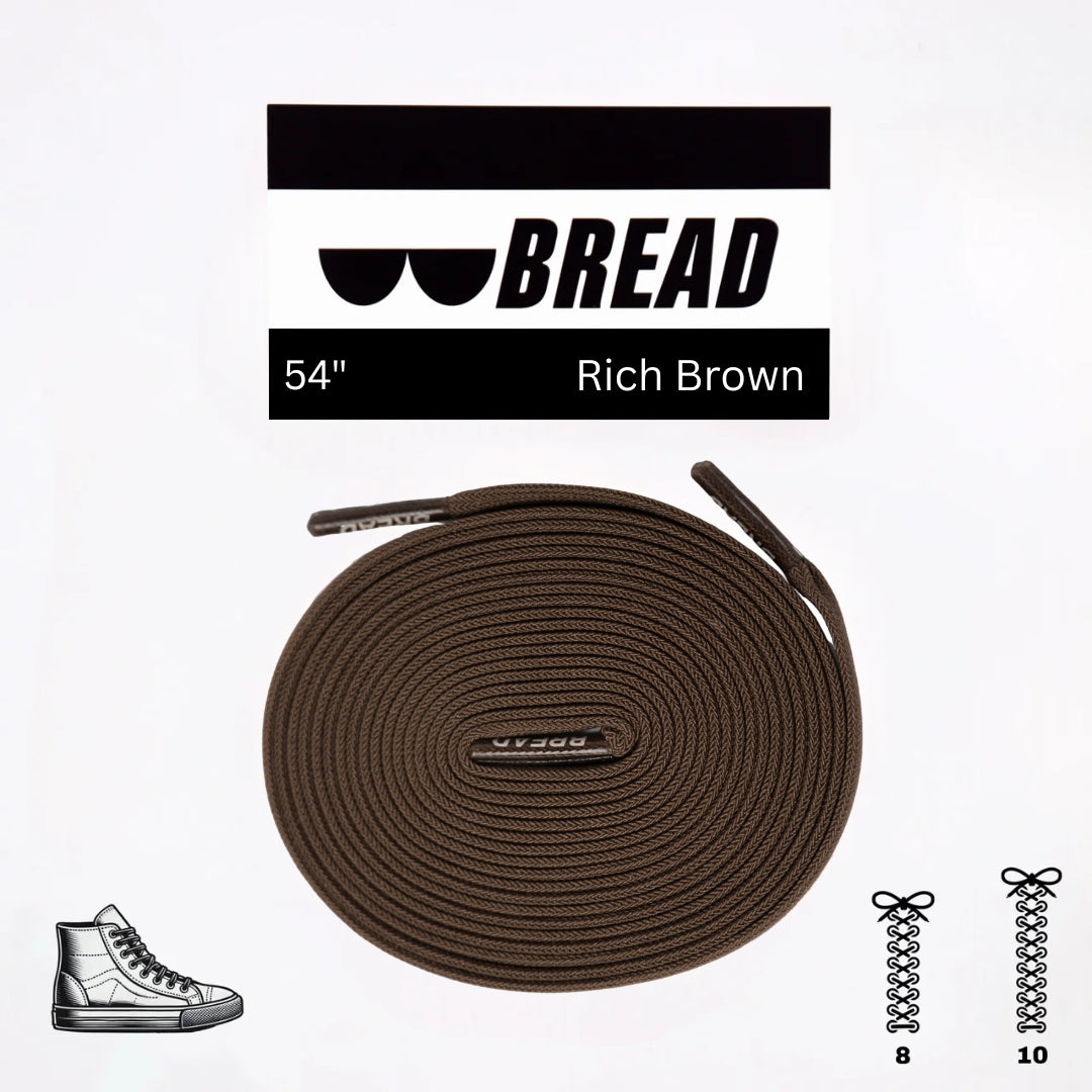 Bread Elastic Shoelace - Rich Brown - 54’’