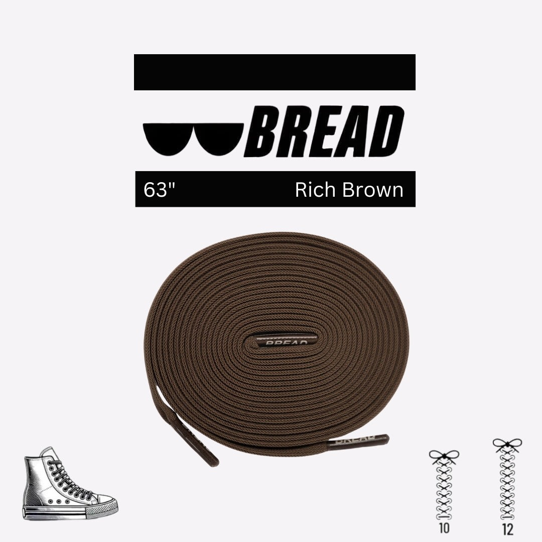 Bread Elastic Shoelace - Rich Brown - 63’’