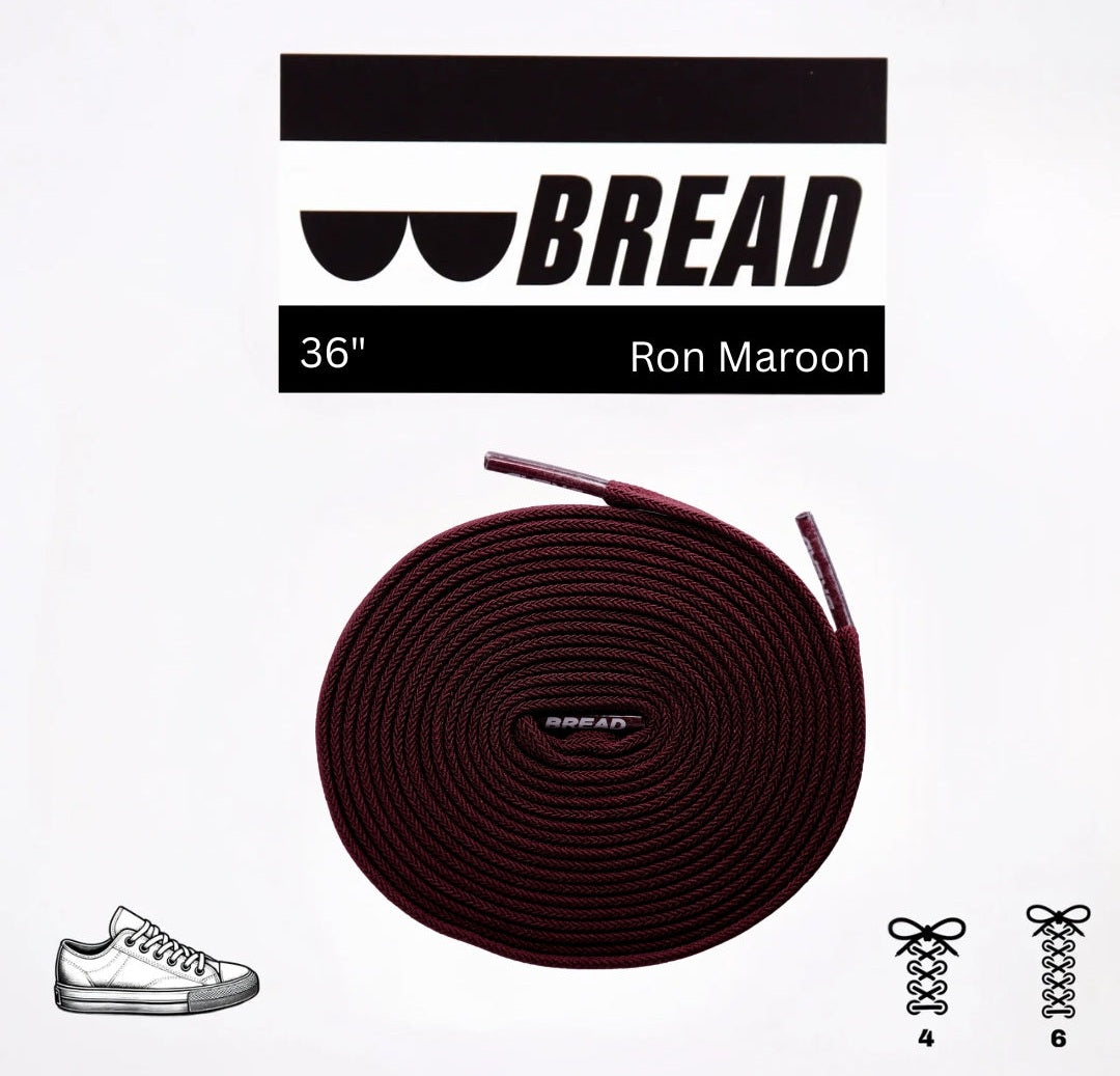 Bread Elastic Shoelace - Ron Maroon - 36’’