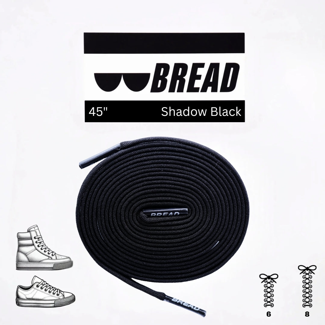 Bread Elastic Shoelace - Shadow Black - 45”