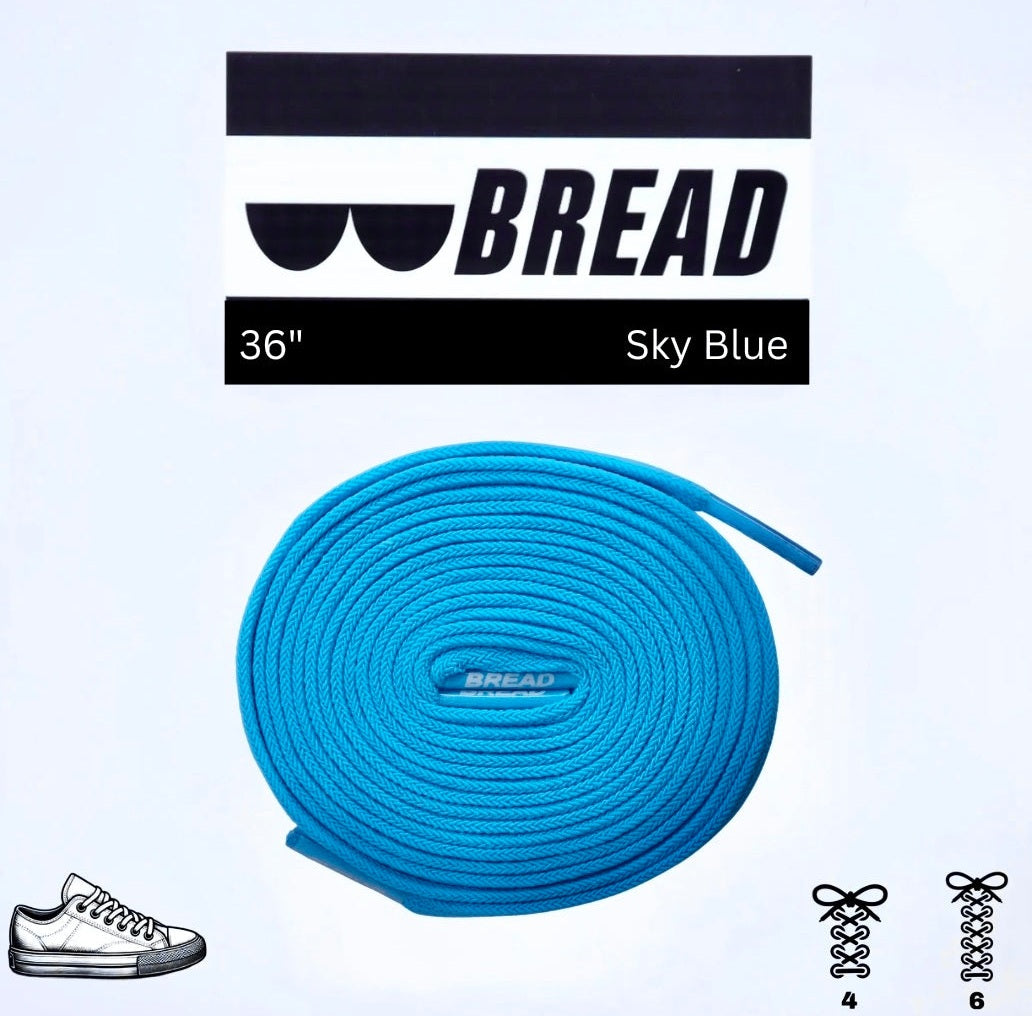 Bread Elastic Shoelace - Sky Blue - 36’’