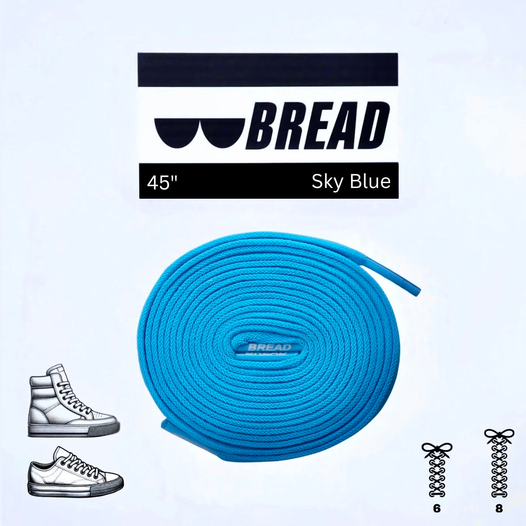 Bread Elastic Shoelace - Sky Blue - 45’’