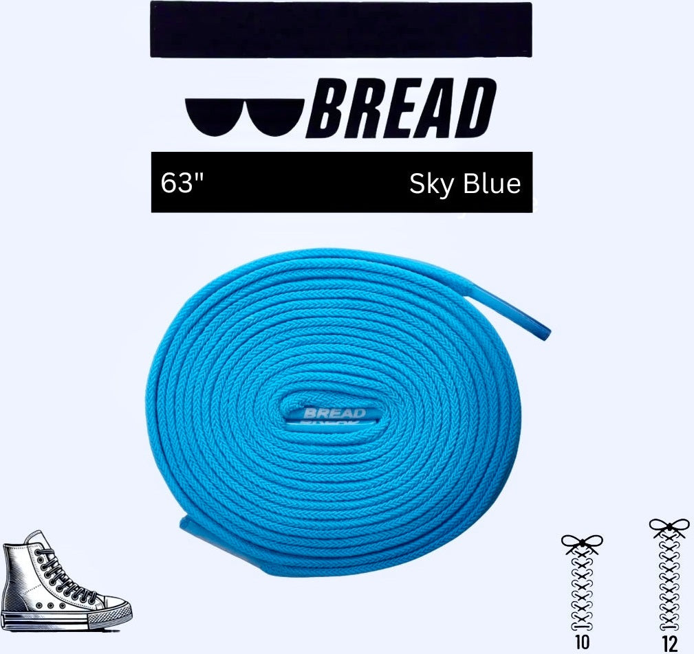 Bread Elastic Shoelace - Sky Blue - 63’’