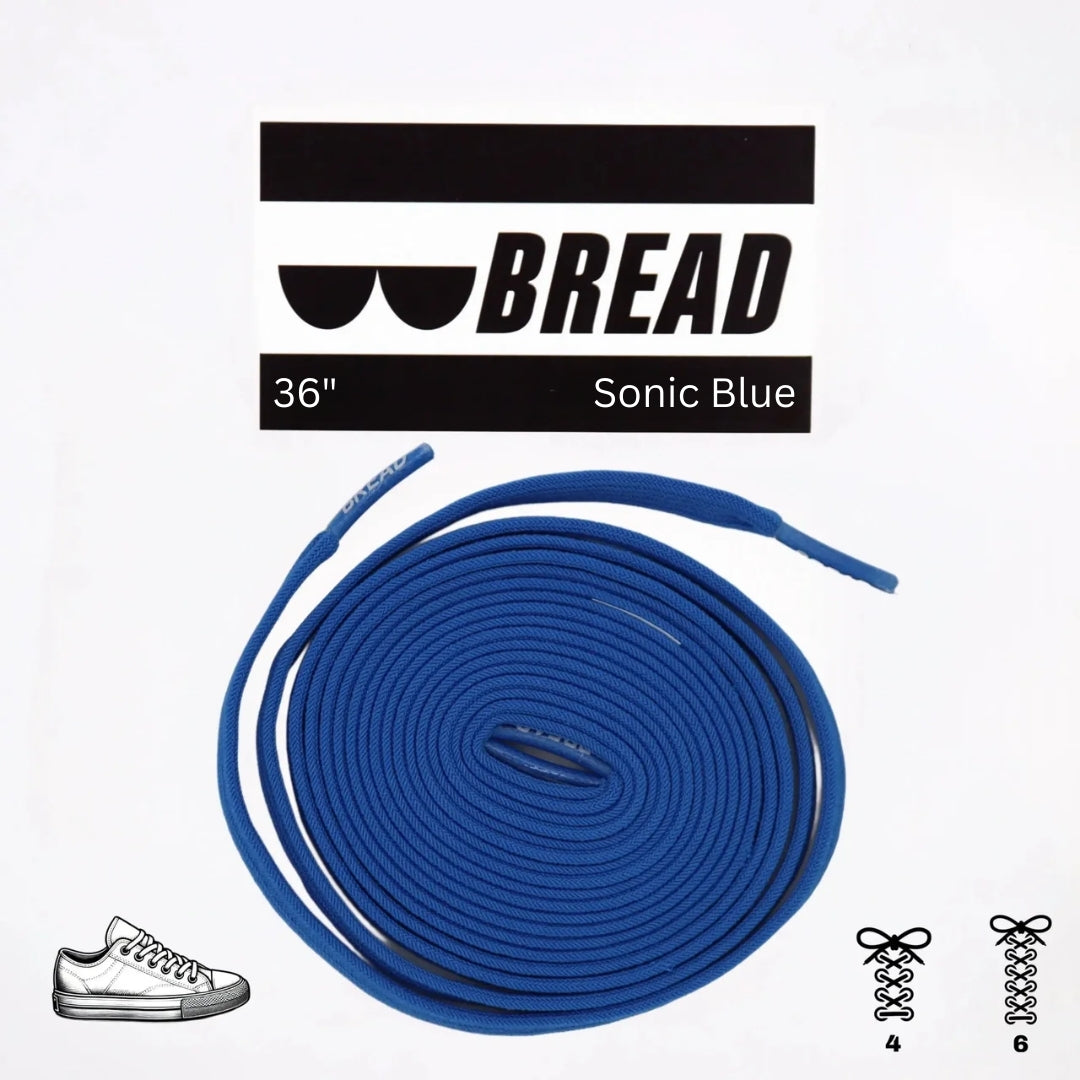 Bread Elastic Shoelace - Sonic Blue - 36’’