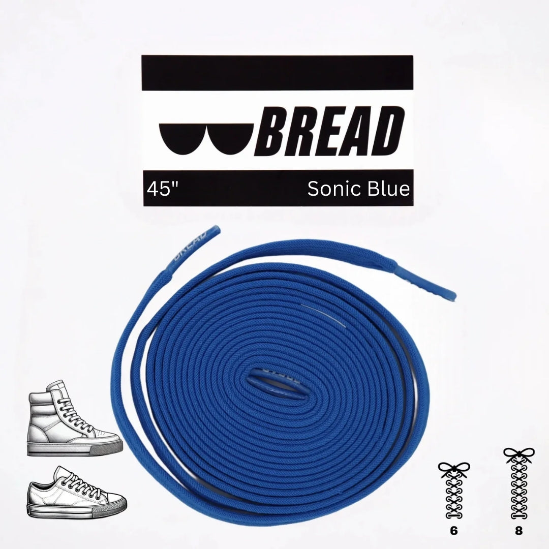 Bread Elastic Shoelace - Sonic Blue - 45’’