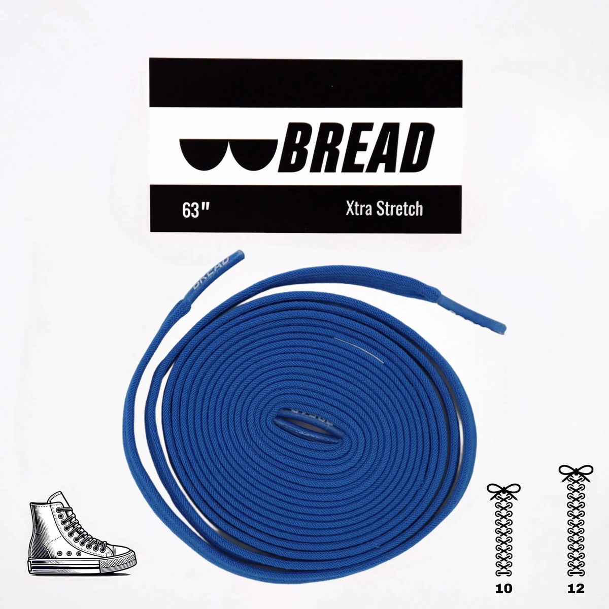 Bread Elastic Shoelace - Sonic Blue