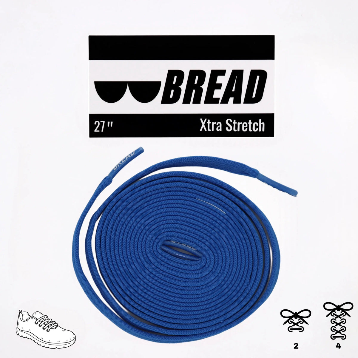 Bread Elastic Shoelace - Sonic Blue