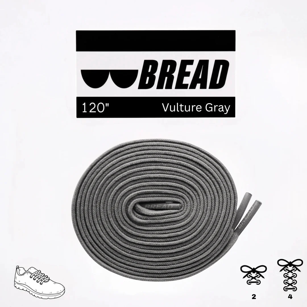 Bread Elastic Shoelace - Vulture Gray - 120’’