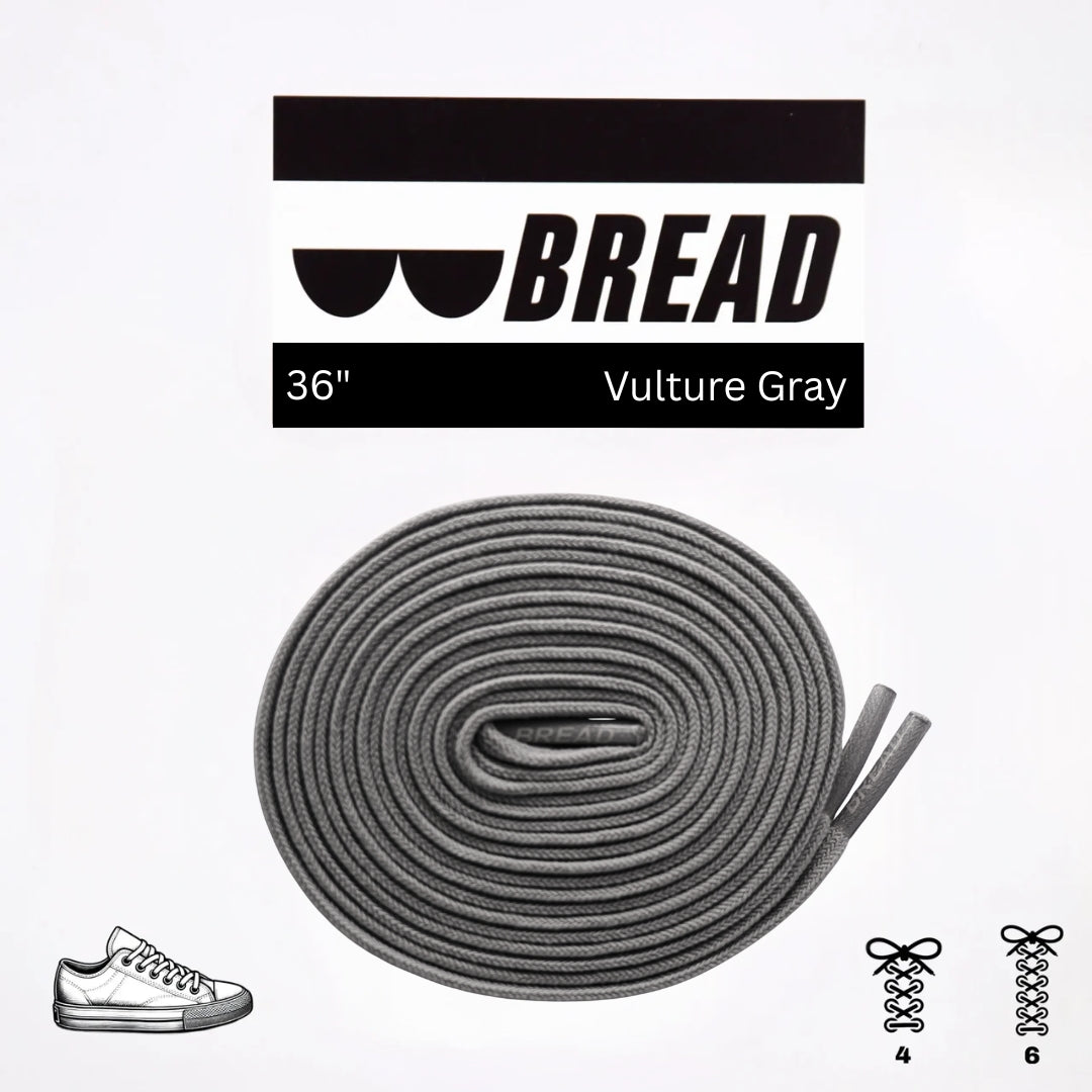 Bread Elastic Shoelace - Vulture Gray - 36’’