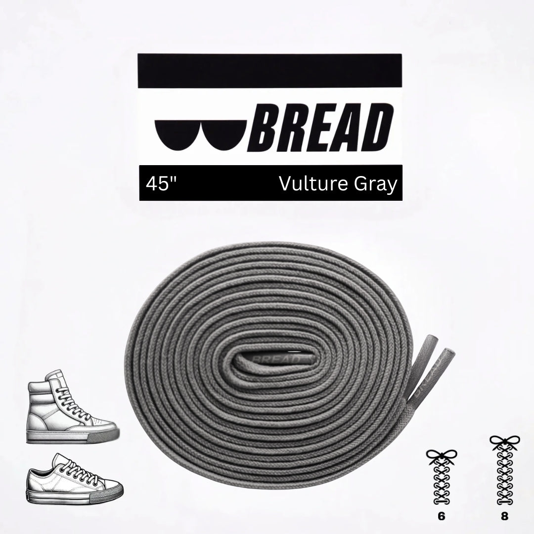 Bread Elastic Shoelace - Vulture Gray - 45’’