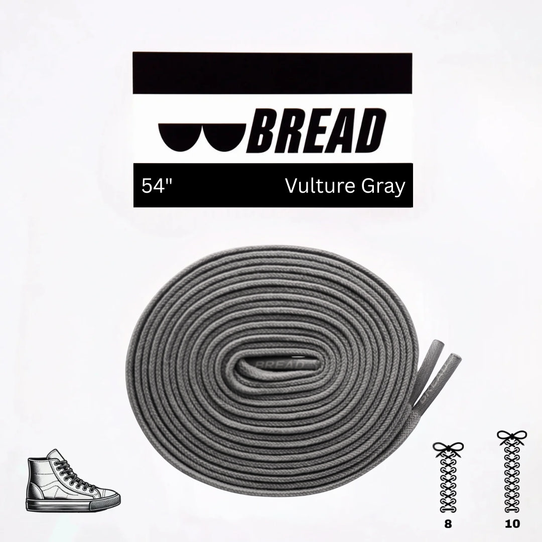 Bread Elastic Shoelace - Vulture Gray - 54’’
