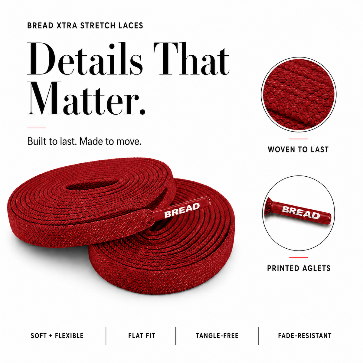 Bread Xtra Stretch Flat Xlaces