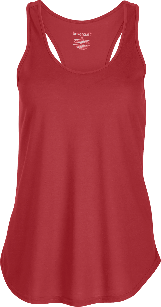 BRICK RED BOXERCRAFT ESSENTIAL RACERBACK TANK T90  grouped