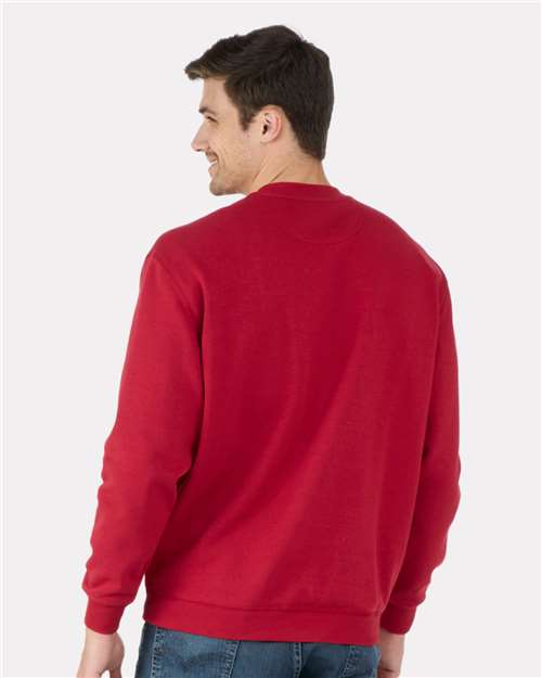 Brick Red Fleece Crew Pullover - BM5101