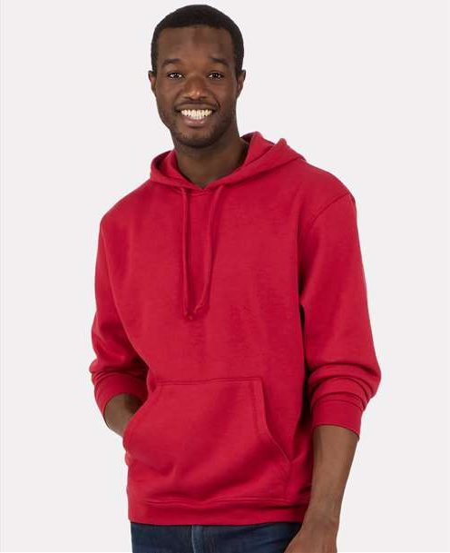 Brick Red Fleece Hooded Pullover - BM5302