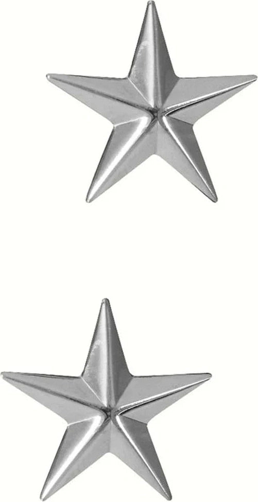 Brigadier General Insignia Stars - Silver
