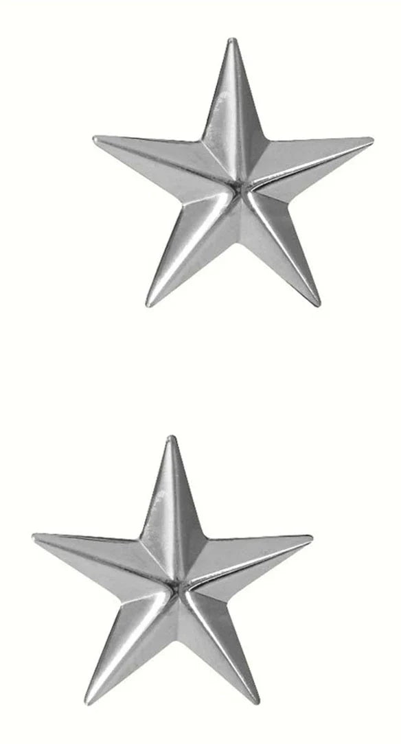 Brigadier General Insignia Stars - Silver