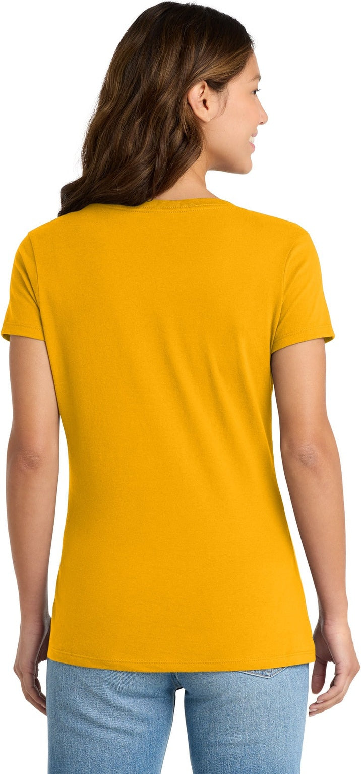 Bright Gold Port & Co Women's Fan Favorite V-Neck Tee. LPC450V