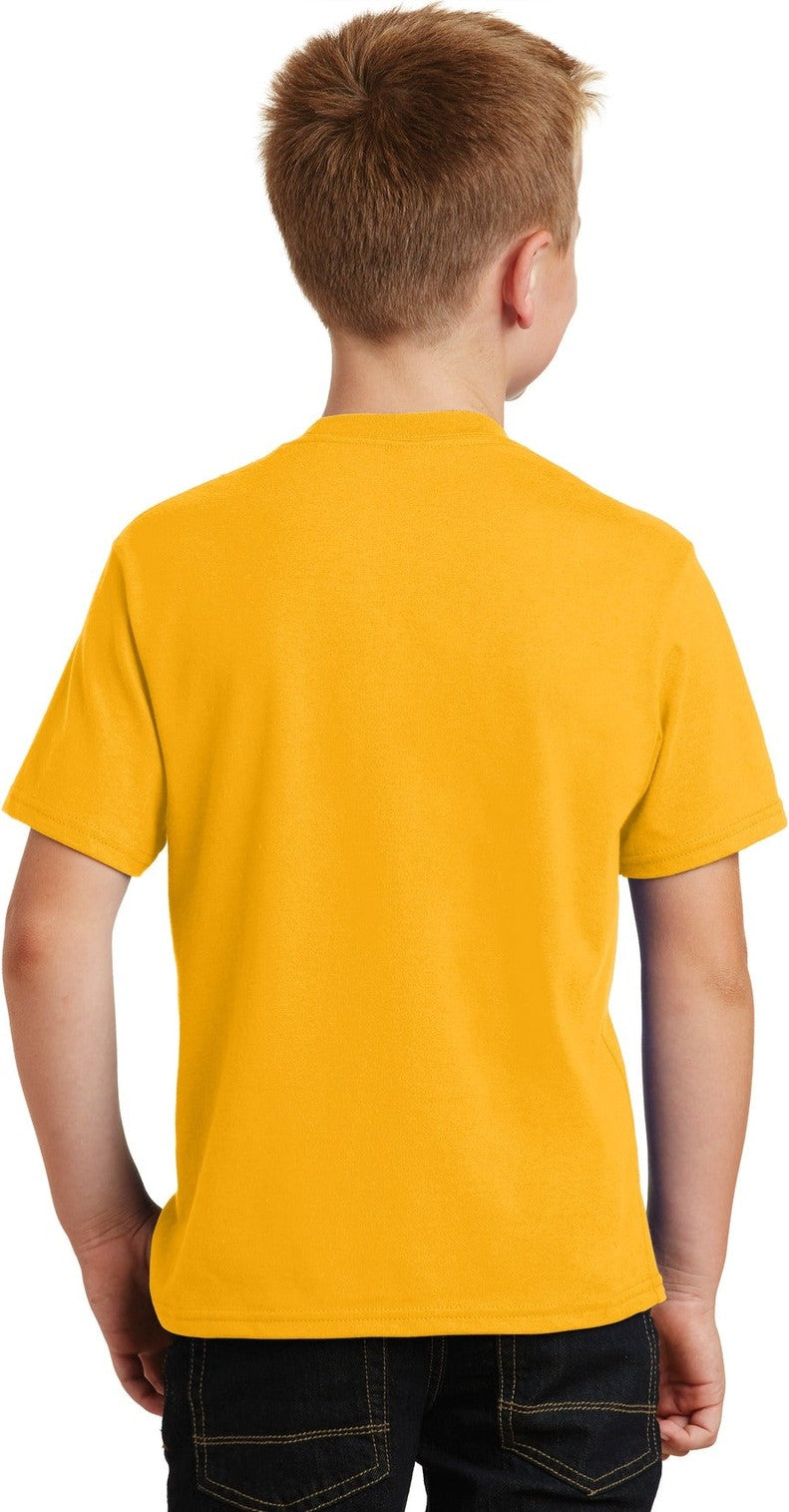 Bright Gold Port & Co Youth Fan Favorite Tee. PC450Y