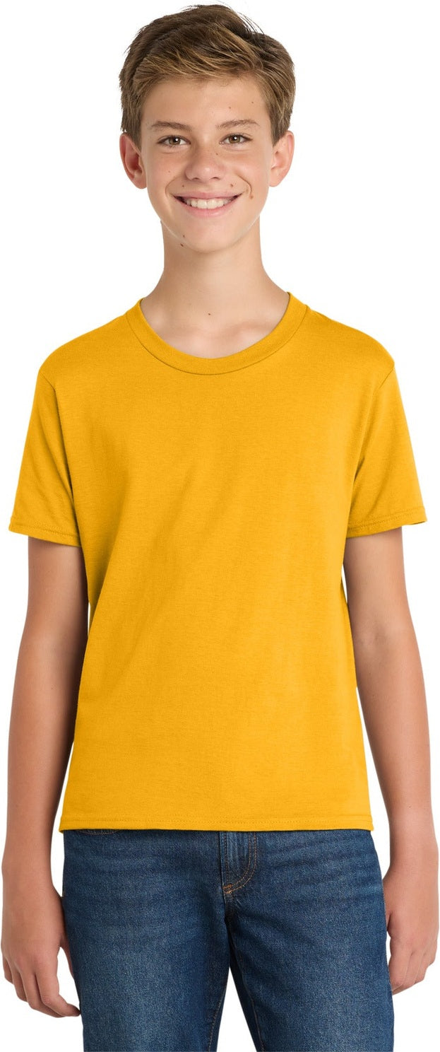 Bright Gold Port & Co Youth Fan Favorite Tee. PC450Y