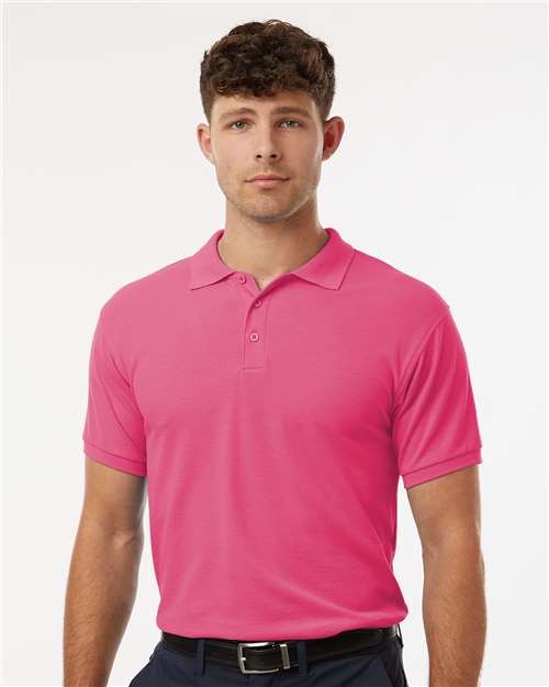 Bright Pink Pique Polo - 62800