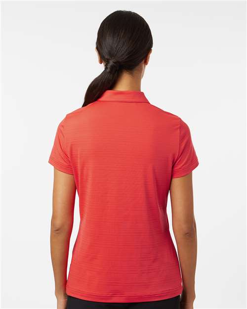 Bright Red Women&#39;s Textured Stripe Polo - A707