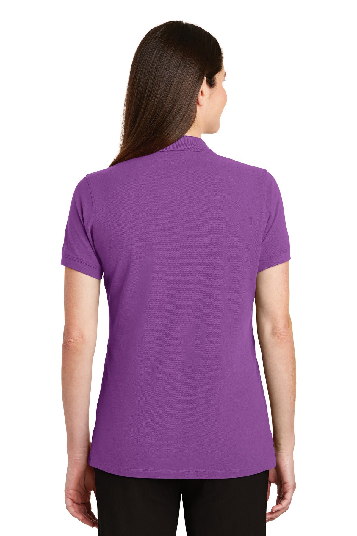 Bright Violet Port Authority Women's EZCotton Polo. LK8000
