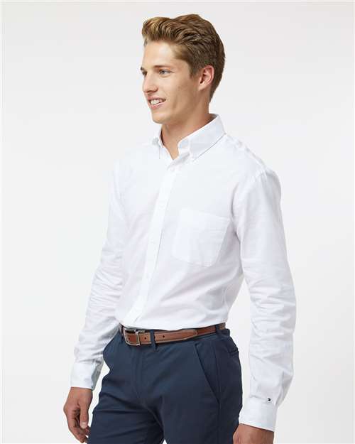 Bright White Cotton/Linen Shirt - 13TH107