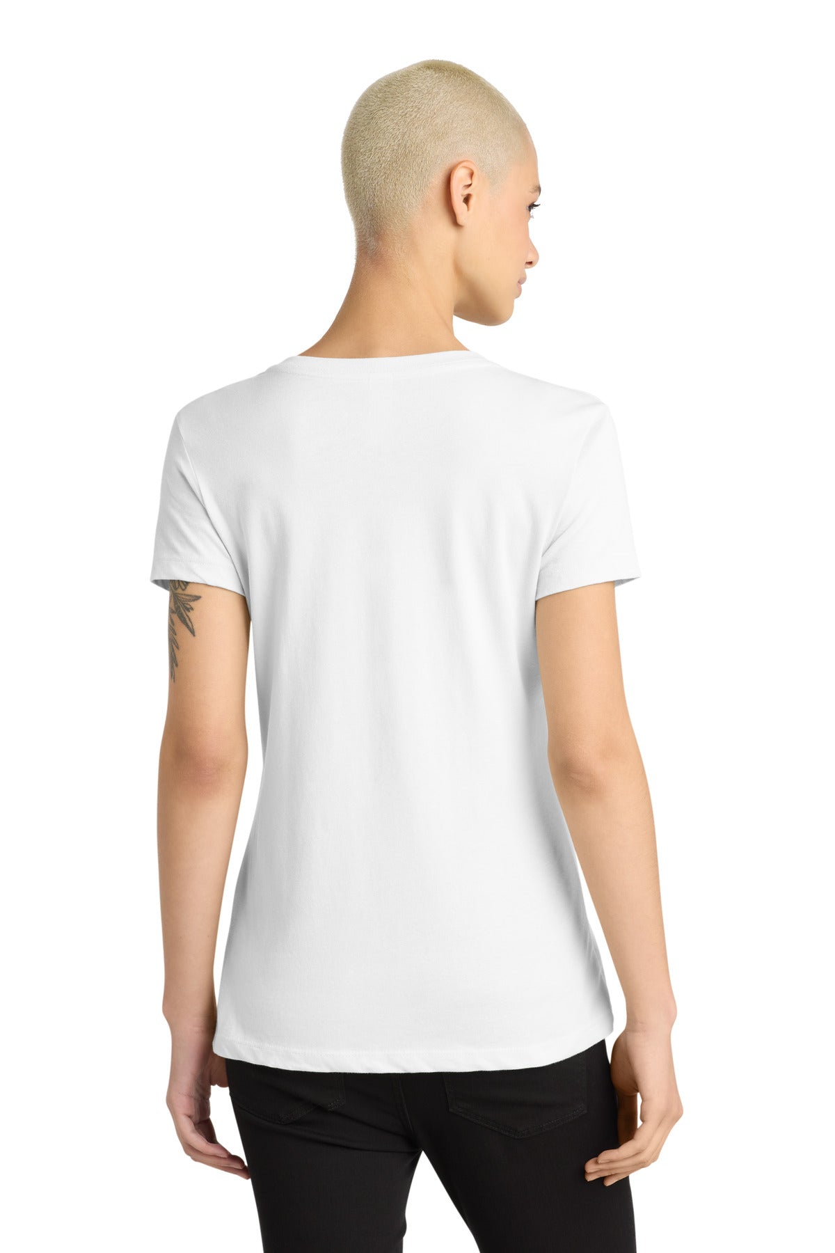 Bright White District - Women's Perfect Weight V-Neck Tee. DM1170L