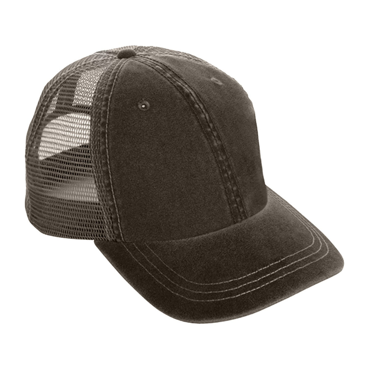 Brown 6 Panel Weather-Washed  Cap with  grouped