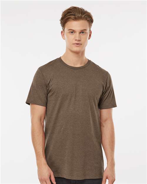 Brown Heather Premium Cotton Blend T-Shirt - 541