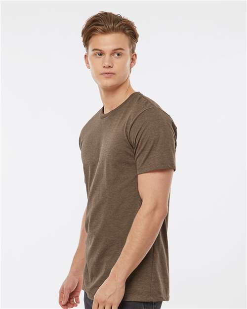 Brown Heather Premium Cotton Blend T-Shirt - 541