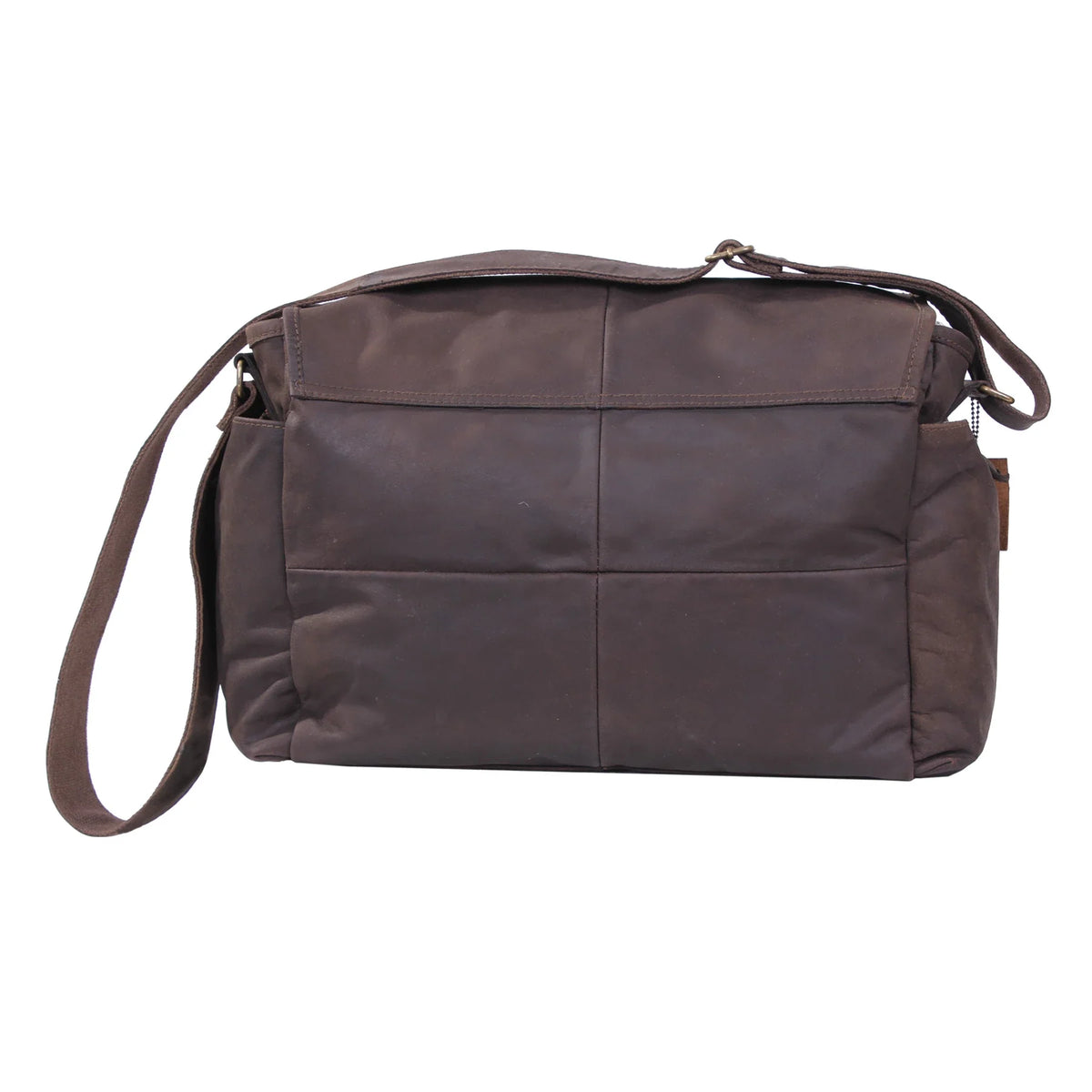 Brown Leather Classic Messenger Bag