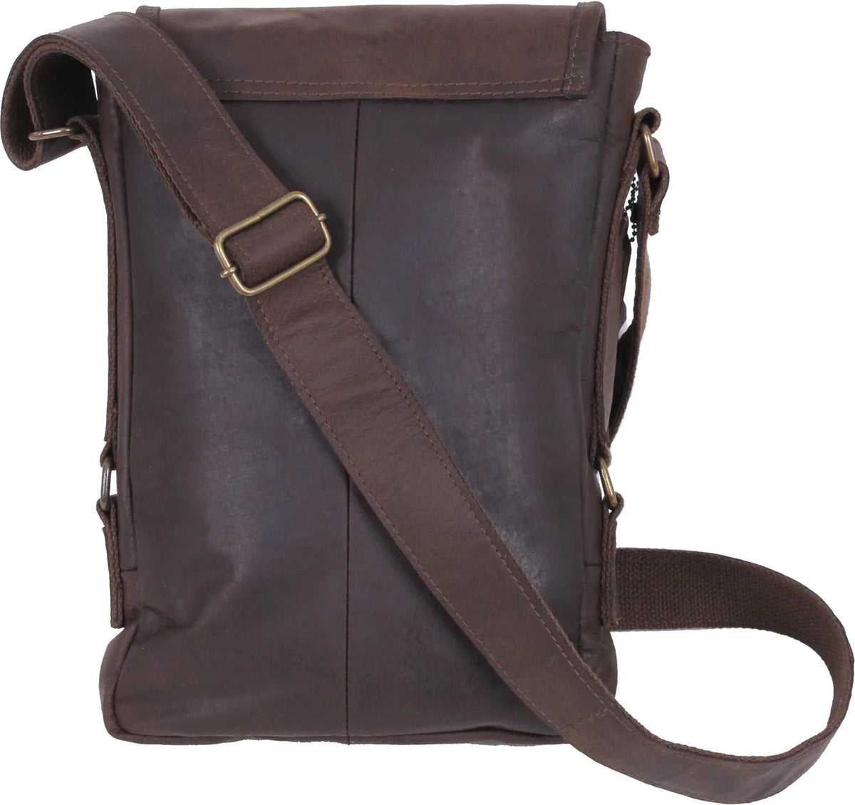 Brown Leather Military Tech Bag