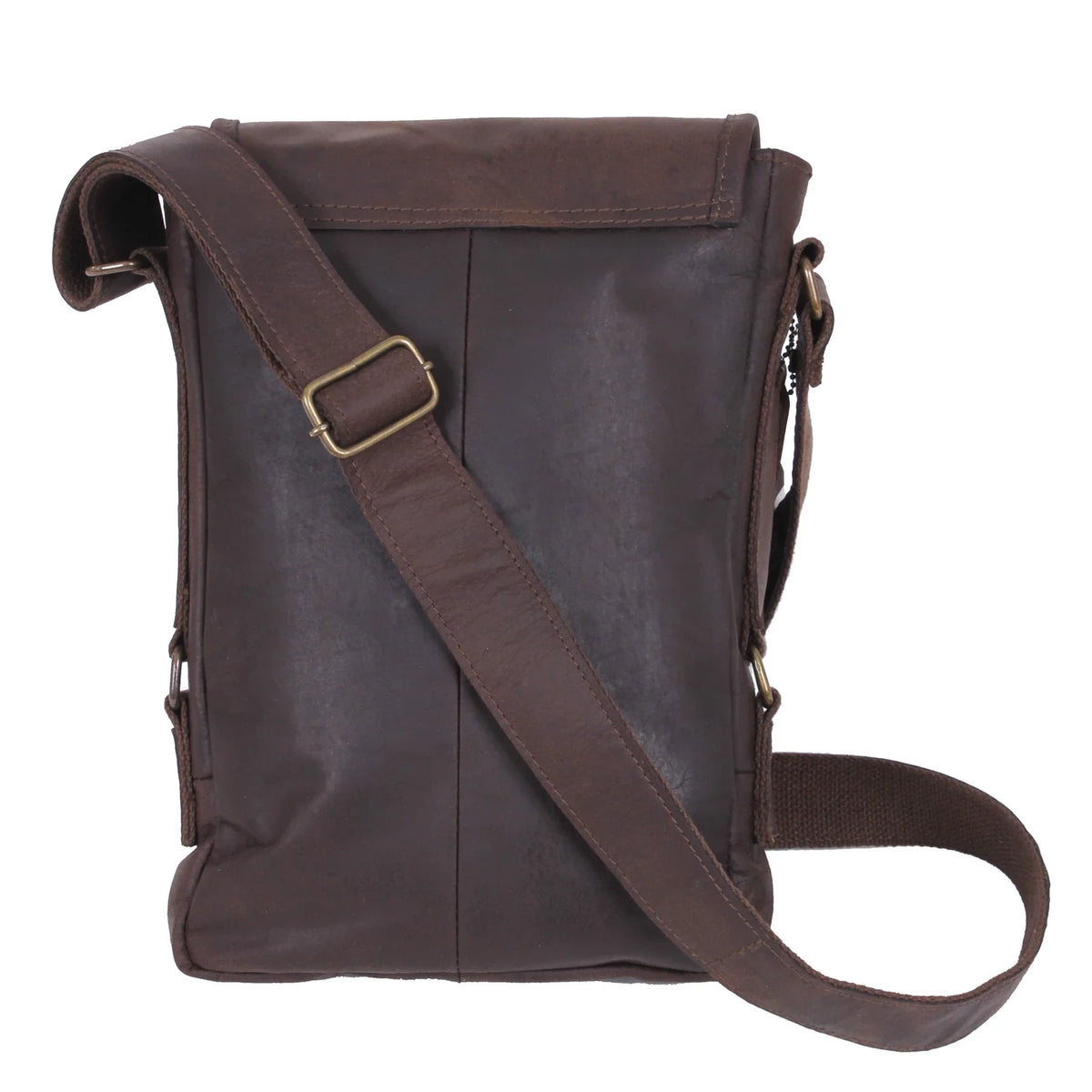 Brown Leather Military Tech Bag