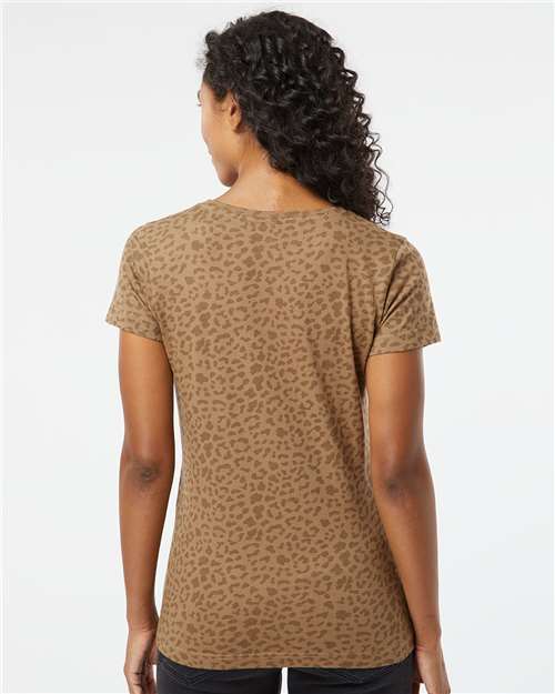 Brown Leopard Women's Fine Jersey Tee - 3516