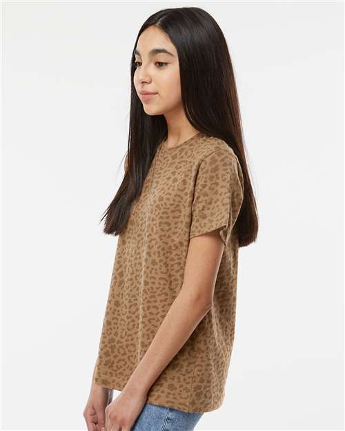 Brown Leopard Youth Fine Jersey Tee - 6101