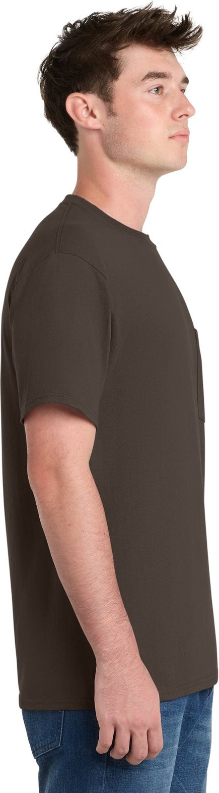 Brown Port & Co Essential Pocket Tee. PC61P