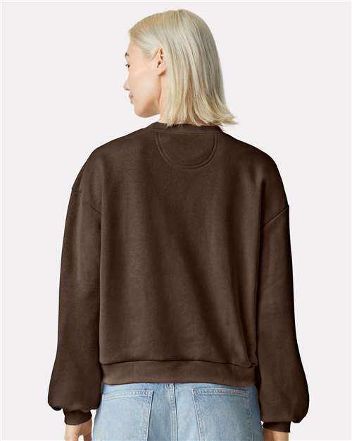 Brown ReFlex Women&#39;s Fleece Crewneck Sweatshirt - RF494