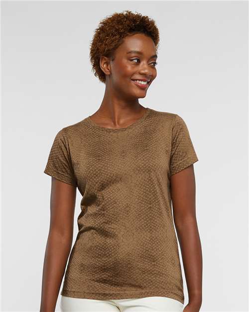 Brown Reptile Women&#39;s Fine Jersey Tee - 3516