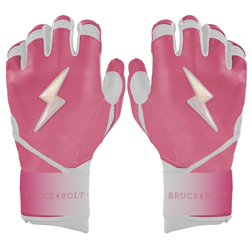 Bruce Bolt Bear Series Long Cuff Batting Gloves - Dusty Pink