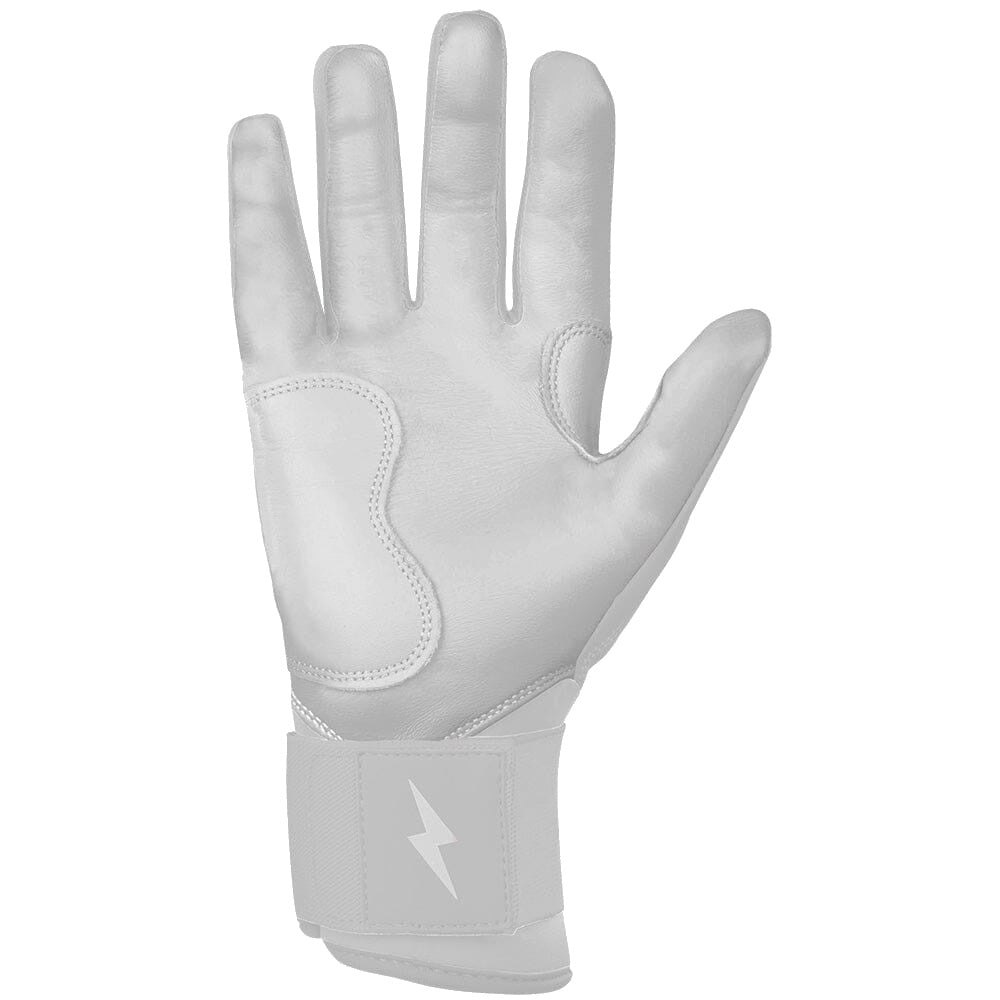 Bruce Bolt Bear Series Long Cuff Batting Gloves - Whiteout