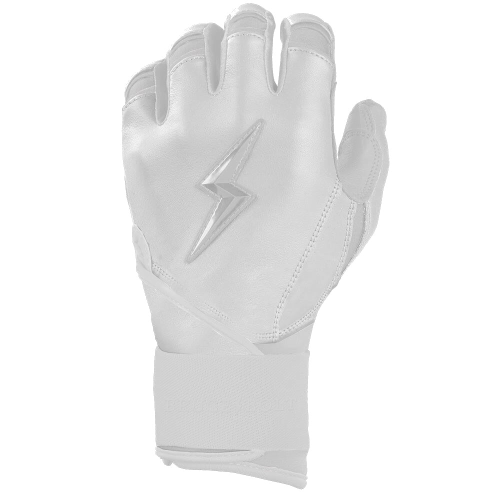 Bruce Bolt Bear Series Long Cuff Batting Gloves - Whiteout