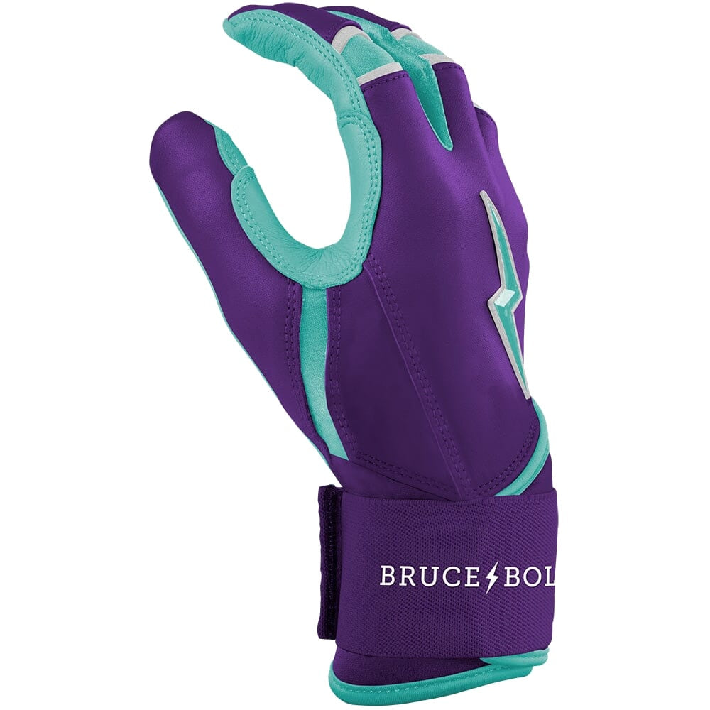 Bruce Bolt Creator Series Long Cuff Batting Gloves - Purple