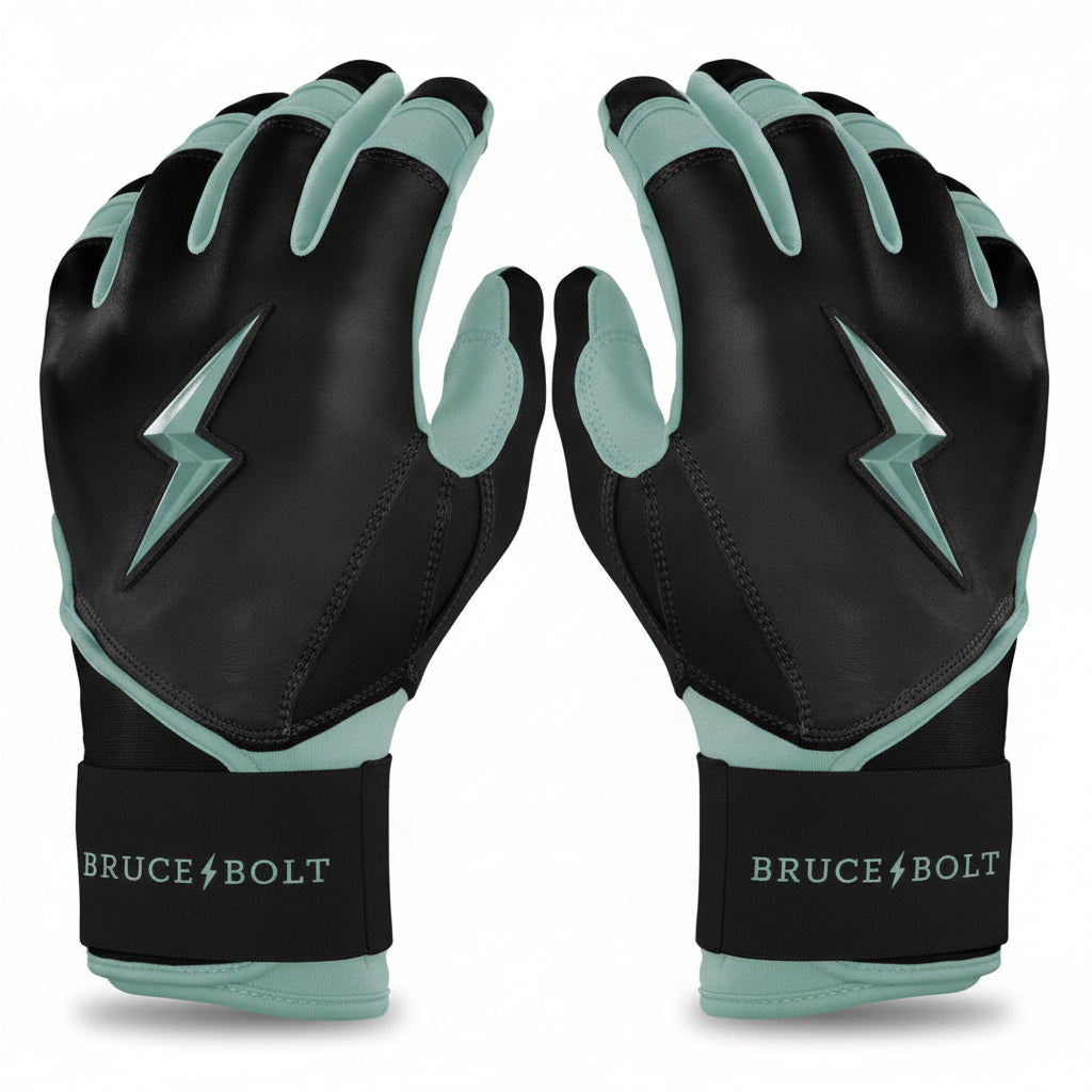 Bruce Bolt Harrison Bader Signature Series Long Cuff Batting Gloves - Black - Youth Xl