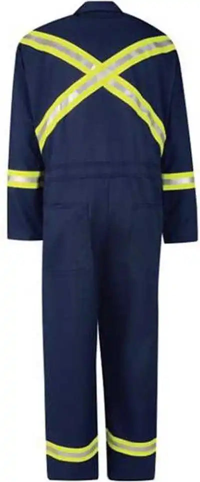 Bulwark Cect Classic Coverall with Reflective Trim Excel Fr Navy Yellow