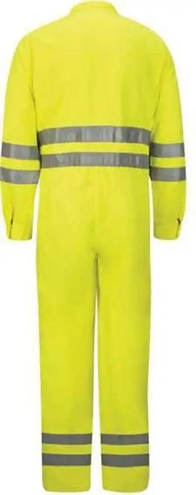 Bulwark Cmd8 Hi-vis Deluxe Coverall with Reflective Trim - Cooltouch 2 - 7 Oz. - Hv-fluorescent Yellow Green
