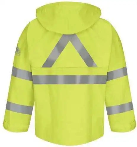 Bulwark Jxn4 Hi-visibility Flame-resistant Rain Jacket - Yellow Green