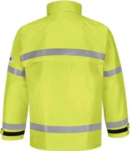 Bulwark Jxn6 Hi-visibility Flame-resistant Rain Jacket - Yellow Green