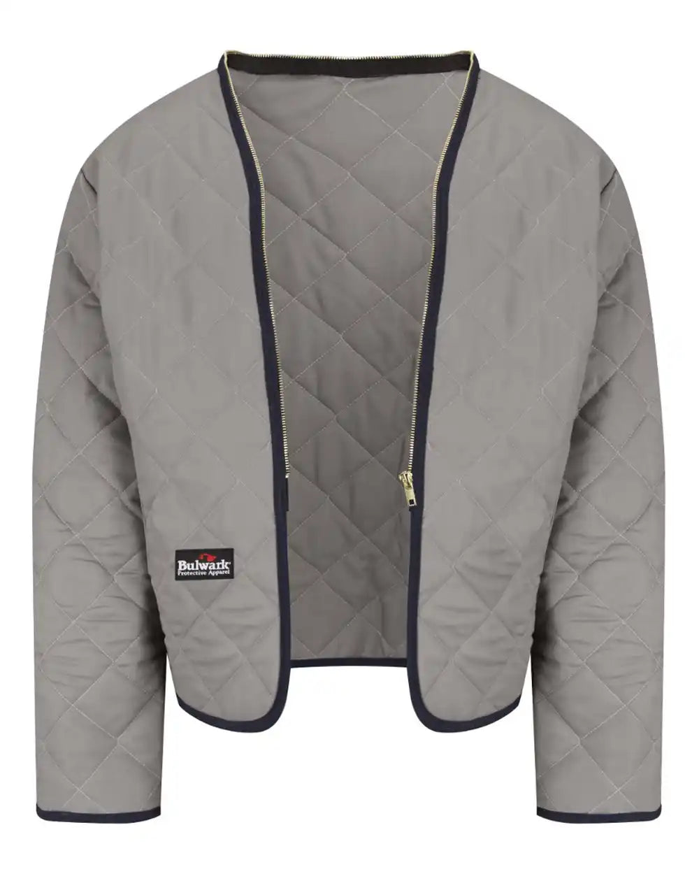 Bulwark Lml2t Flame Resistant Zip-in Zip-out Modaquilt Liner - Tall Sizes - Gy-grey / Lt